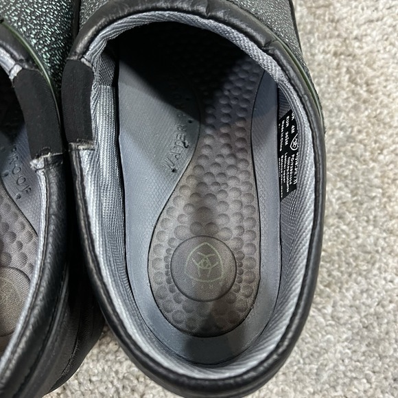 Ariat Clogs 6.5 Black Safety Toe Slip On Work Shoes Leather NonSlip Comfort - Picture 8 of 11